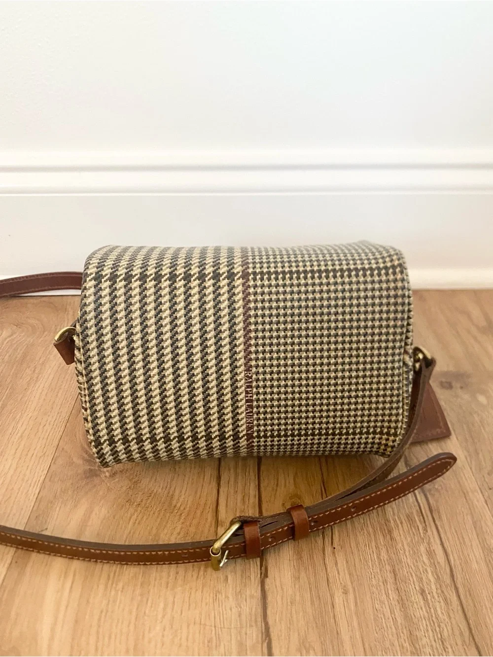 Vintage Polo Ralph Lauren Mini Houndstooth Boston Bag